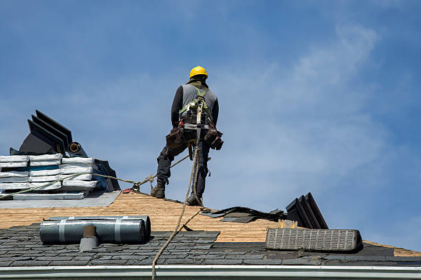 Professional Gutter Installation technician working in Centerville, CA